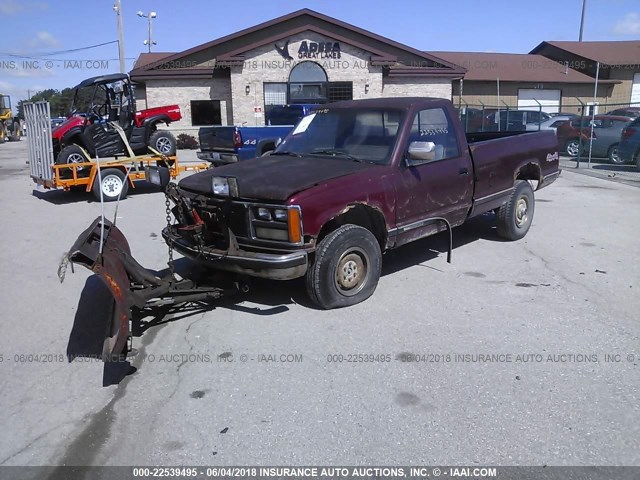 1GTFK24KXJE535448 - 1988 GMC GMT-400 K2500 BURGUNDY photo 2