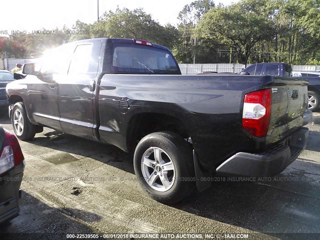 5TFRU5F13EX032674 - 2014 TOYOTA TUNDRA DOUBLE CAB SR/SR5 BLACK photo 3