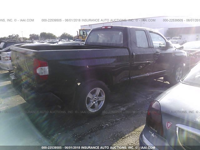 5TFRU5F13EX032674 - 2014 TOYOTA TUNDRA DOUBLE CAB SR/SR5 BLACK photo 4