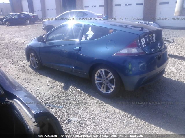 JHMZF1C61BS012997 - 2011 HONDA CR-Z EX BLUE photo 3