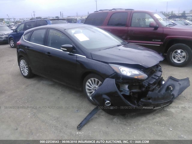 1FAHP3N29CL465217 - 2012 FORD FOCUS TITANIUM BLACK photo 1