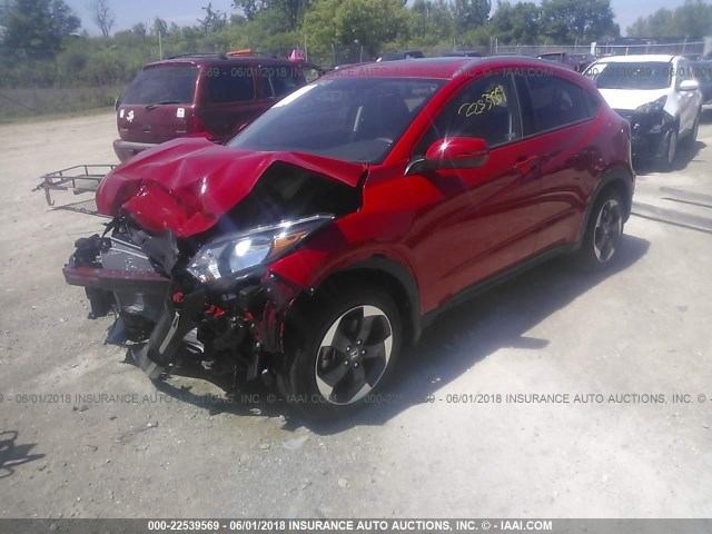 3CZRU6H73JM709501 - 2018 HONDA HR-V EXL RED photo 2