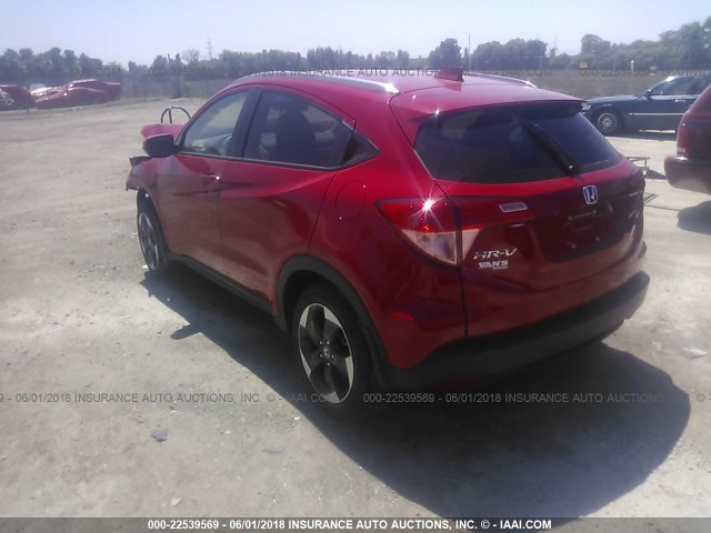 3CZRU6H73JM709501 - 2018 HONDA HR-V EXL RED photo 3