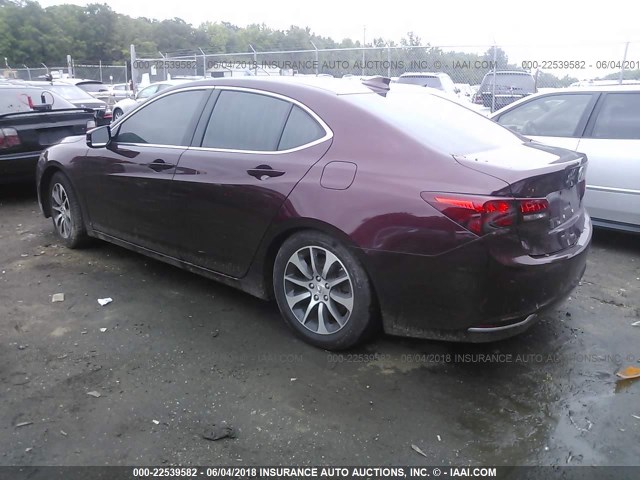 19UUB1F52FA003152 - 2015 ACURA TLX TECH BURGUNDY photo 3