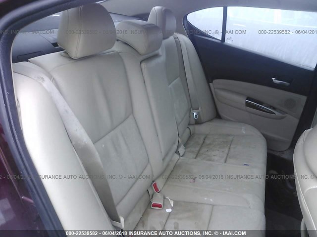19UUB1F52FA003152 - 2015 ACURA TLX TECH BURGUNDY photo 8