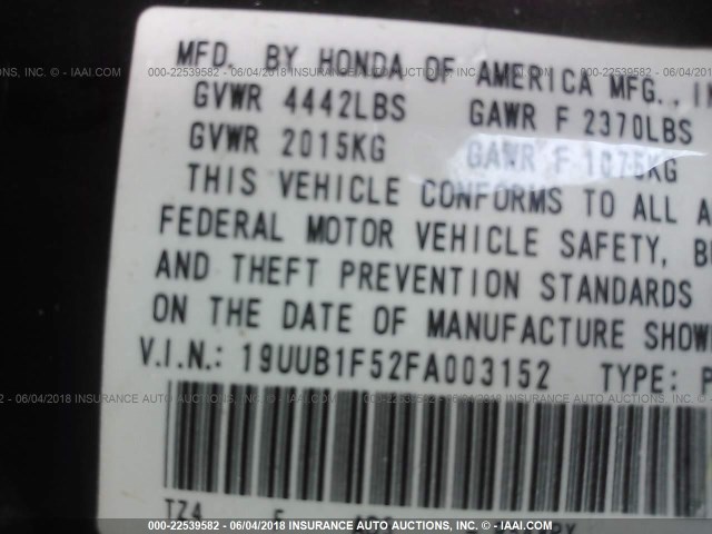 19UUB1F52FA003152 - 2015 ACURA TLX TECH BURGUNDY photo 9