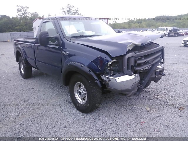 1FTSF31FX2EB36542 - 2002 FORD F350 SRW SUPER DUTY Navy photo 1