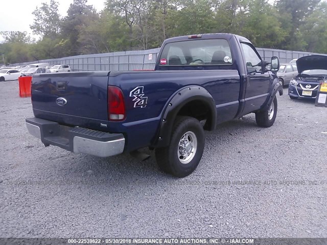 1FTSF31FX2EB36542 - 2002 FORD F350 SRW SUPER DUTY Navy photo 4