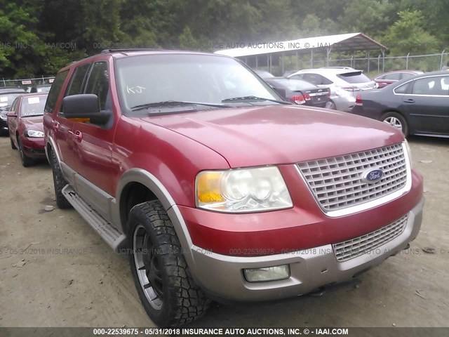 1FMFU18L03LB76614 - 2003 FORD EXPEDITION EDDIE BAUER RED photo 1