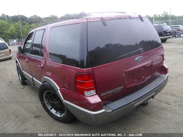 1FMFU18L03LB76614 - 2003 FORD EXPEDITION EDDIE BAUER RED photo 3