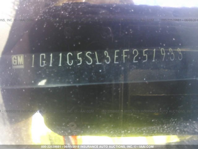 1G11C5SL3EF251933 - 2014 CHEVROLET MALIBU 1LT WHITE photo 9