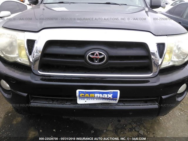 5TETU62N05Z100006 - 2005 TOYOTA TACOMA PRERUNNER ACCESS CAB BLACK photo 6