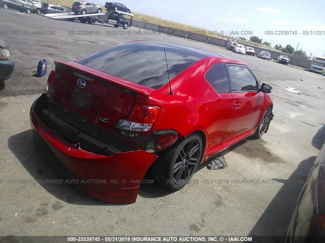 JTKJF5C73D3051546 - 2013 TOYOTA SCION TC 红色 照片 4