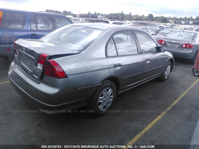 2HGES16325H565765 - 2005 HONDA CIVIC DX VP GRAY photo 4