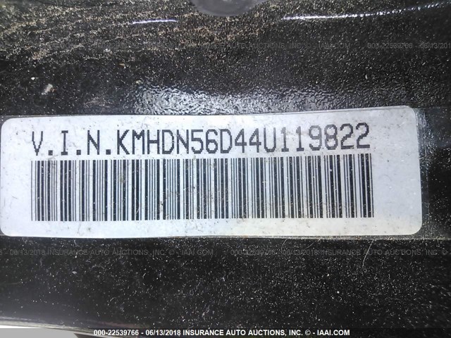 KMHDN56D44U119822 - 2004 HYUNDAI ELANTRA GLS/GT BLACK photo 9