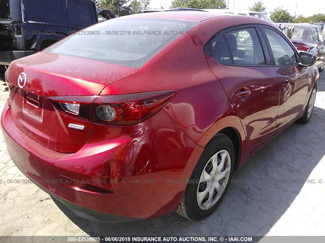 3MZBM1U77FM233516 - 2015 MAZDA 3 SPORT RED photo 4