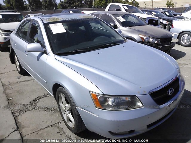 5NPEU46F96H129296 - 2006 HYUNDAI SONATA GLS/LX BLUE photo 1