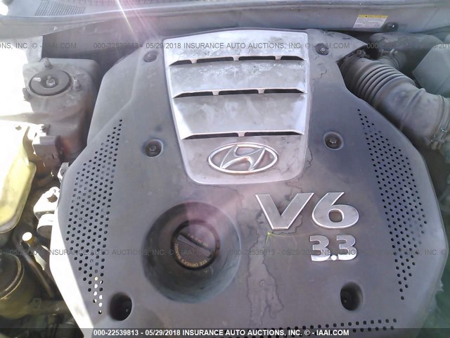 5NPEU46F96H129296 - 2006 HYUNDAI SONATA GLS/LX BLUE photo 10