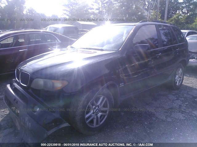 5UXFA13534LU43816 - 2004 BMW X5 3.0I BLACK photo 2