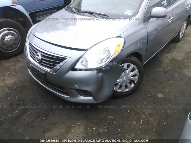 3N1CN7AP5CL929999 - 2012 NISSAN VERSA S/SV/SL GRAY photo 6