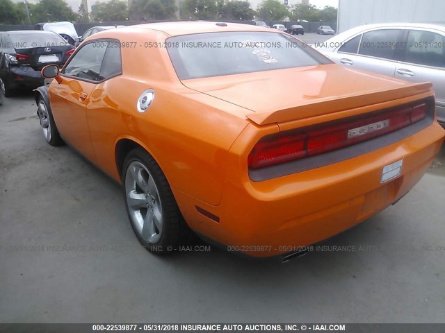 2C3CDYAG1EH196470 - 2014 DODGE CHALLENGER SXT ORANGE photo 3