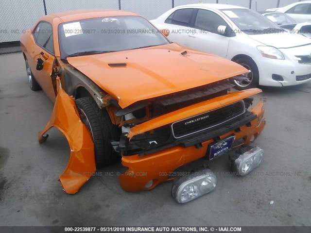 2C3CDYAG1EH196470 - 2014 DODGE CHALLENGER SXT ORANGE photo 6