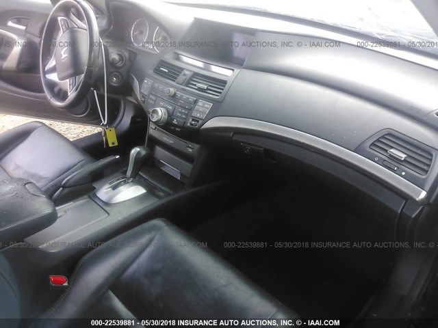 1HGCS12889A009960 - 2009 HONDA ACCORD EXL BLACK photo 5