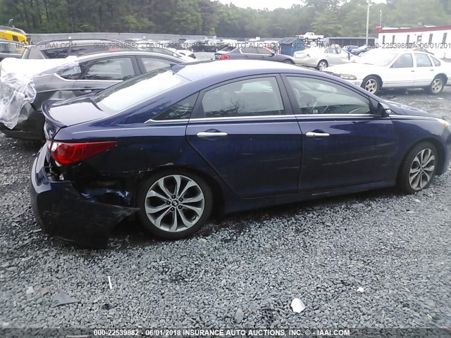 5NPEC4AB9EH890769 - 2014 HYUNDAI SONATA SE/LIMITED BLUE photo 6