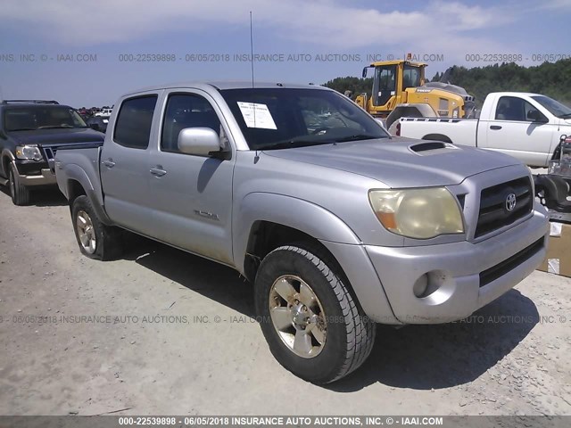 5TEJU62N46Z303277 - 2006 TOYOTA TACOMA DOUBLE CAB PRERUNNER SILVER photo 1