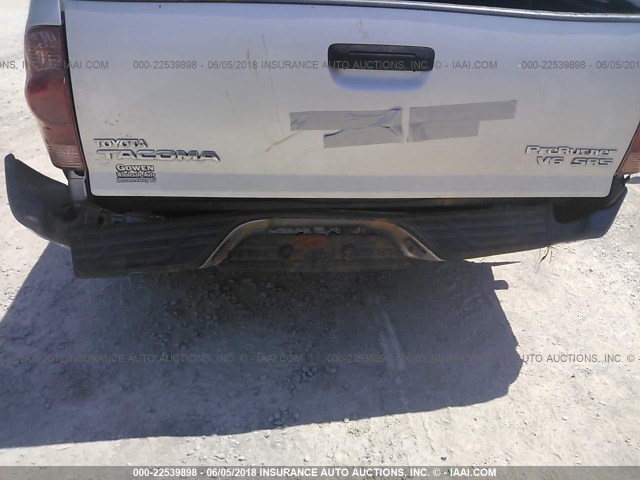 5TEJU62N46Z303277 - 2006 TOYOTA TACOMA DOUBLE CAB PRERUNNER SILVER photo 6