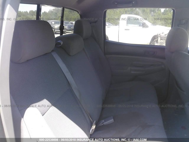 5TEJU62N46Z303277 - 2006 TOYOTA TACOMA DOUBLE CAB PRERUNNER SILVER photo 8