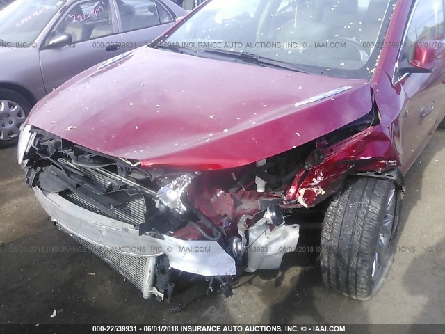 1G4GC5E36DF221915 - 2013 BUICK LACROSSE RED photo 6