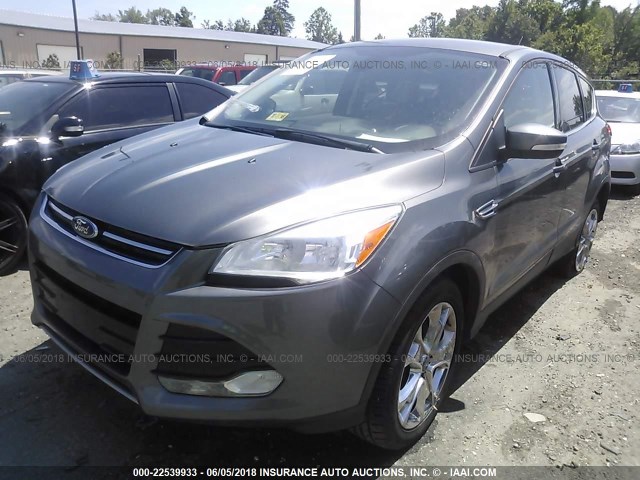 1FMCU0H94DUD01787 - 2013 FORD ESCAPE SEL GRAY photo 2