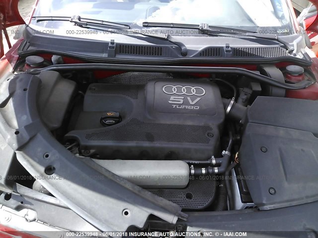 TRUTC28N441013369 - 2004 AUDI TT RED photo 10