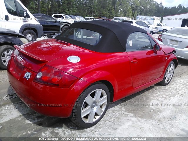 TRUTC28N441013369 - 2004 AUDI TT RED photo 4