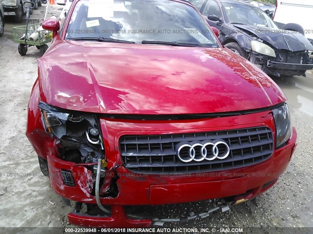 TRUTC28N441013369 - 2004 AUDI TT RED photo 6