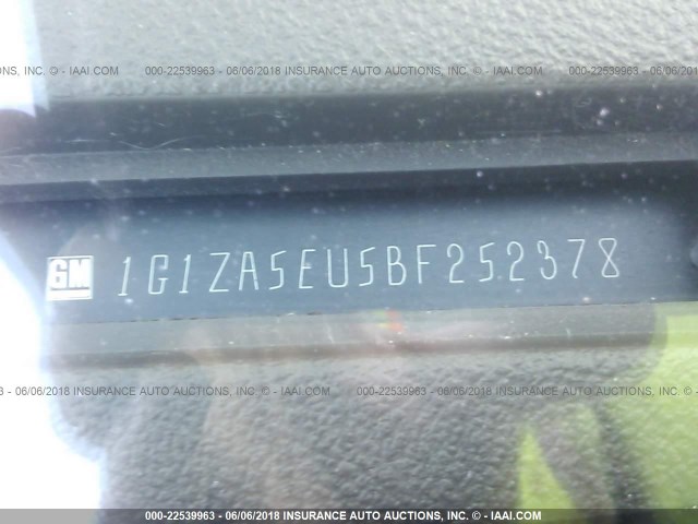 1G1ZA5EU5BF252378 - 2011 CHEVROLET MALIBU LS 棕色 照片 9