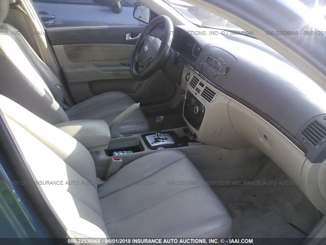 5NPEU46F96H054342 - 2006 HYUNDAI SONATA GLS/LX BLUE photo 5