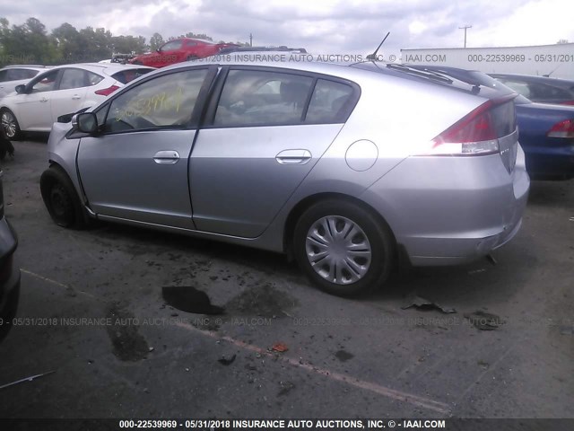 JHMZE2H58AS014074 - 2010 HONDA INSIGHT LX SILVER photo 3