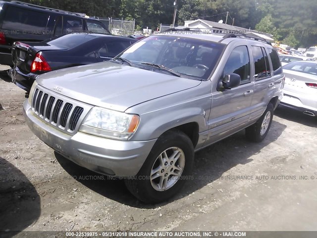 1J4GW58N0YC294949 - 2000 JEEP GRAND CHEROKEE LIMITED GRAY photo 2