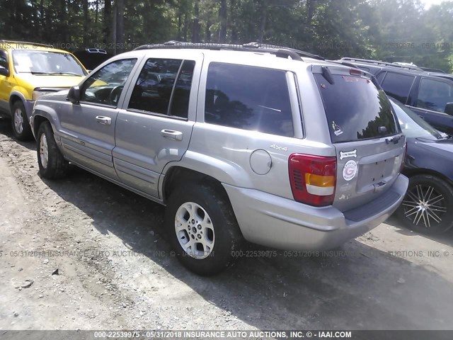 1J4GW58N0YC294949 - 2000 JEEP GRAND CHEROKEE LIMITED GRAY photo 3