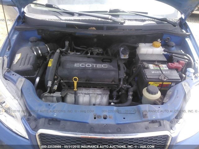 KL1TD6DEXAB134859 - 2010 CHEVROLET AVEO LS/LT 蓝色 照片 10