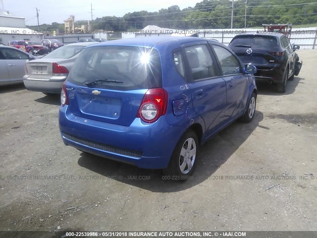 KL1TD6DEXAB134859 - 2010 CHEVROLET AVEO LS/LT 蓝色 照片 4