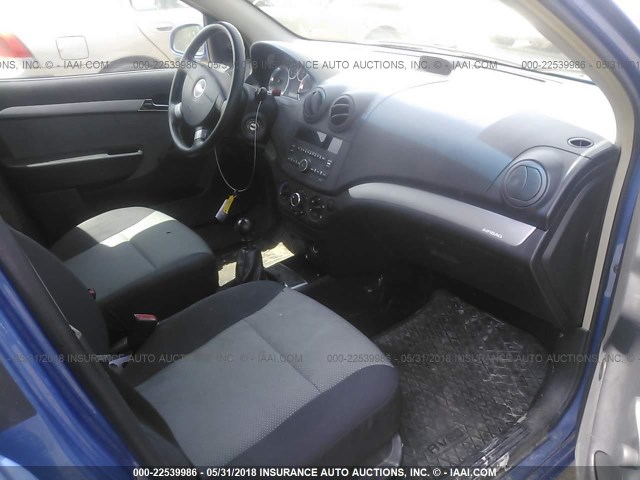 KL1TD6DEXAB134859 - 2010 CHEVROLET AVEO LS/LT 蓝色 照片 5