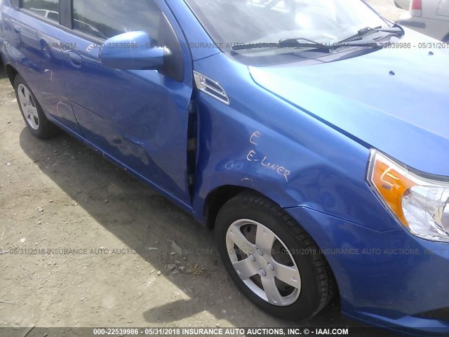 KL1TD6DEXAB134859 - 2010 CHEVROLET AVEO LS/LT BLUE photo 6