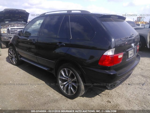 5UXFB53555LV18876 - 2005 BMW X5 4.4I BLACK photo 3