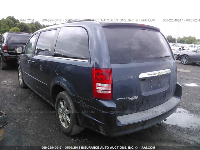 2A8HR54P98R821430 - 2008 CHRYSLER TOWN & COUNTRY TOURING BLUE photo 3