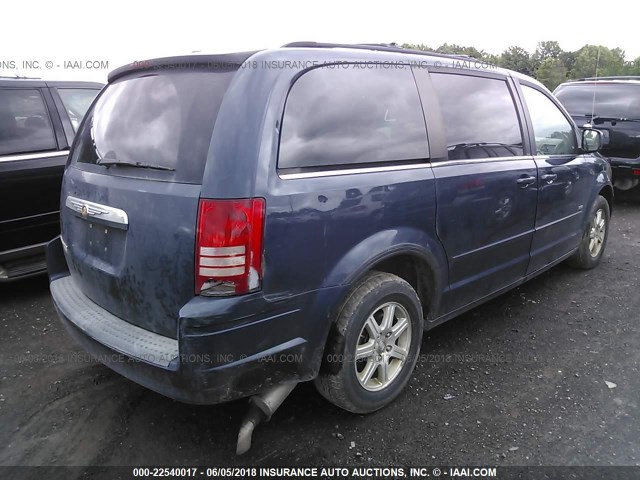 2A8HR54P98R821430 - 2008 CHRYSLER TOWN & COUNTRY TOURING BLUE photo 4
