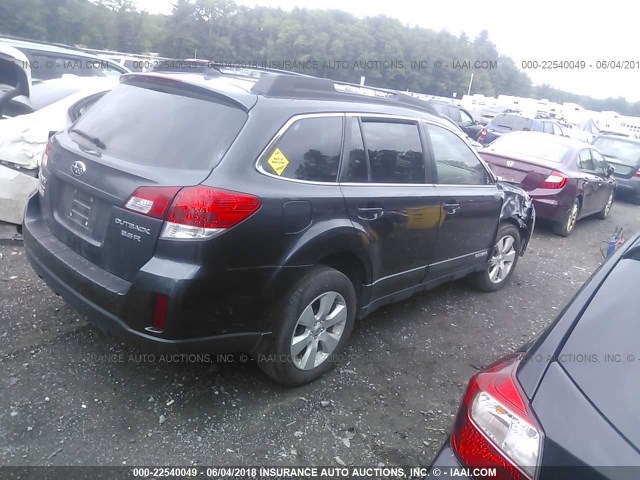 4S4BRDJC6C2246991 - 2012 SUBARU OUTBACK 3.6R LIMITED GRAY photo 4