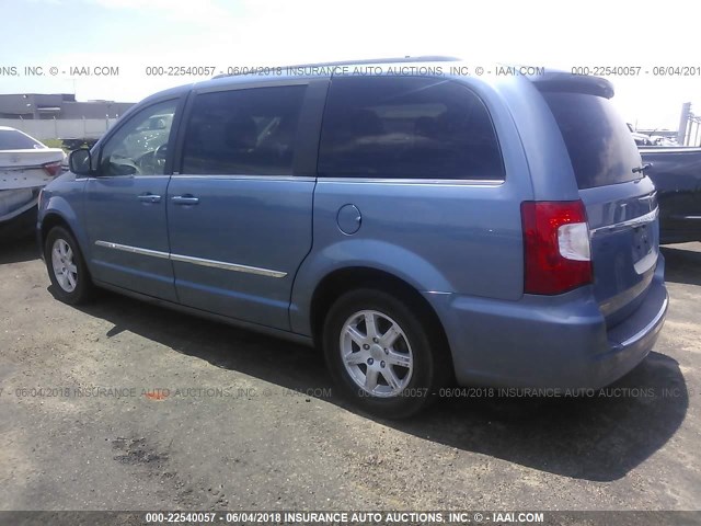 2A4RR5DG1BR702641 - 2011 CHRYSLER TOWN & COUNTRY TOURING BLUE photo 3